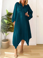 Twisted Front Pleated Dress