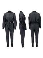 Slit Bomber Jacket & Jogger Pants Set