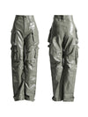 Faux-Leather Cargo Pants