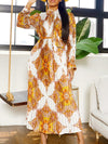Printed Tied Pleated Dress