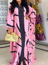 Printed Slit-Front Dress