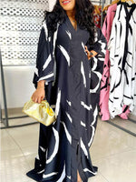 Printed Slit-Front Dress