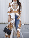 Printed Belted Shirt Dress