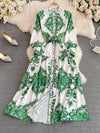 Printed Belted Shirt Dress
