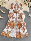Printed Belted Shirt Dress
