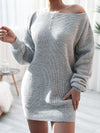 Boat-Neck Knit Dress