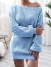 Boat-Neck Knit Dress