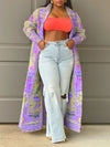 Beautiedoll Printed Open-Front Duster