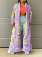 Beautiedoll Printed Open-Front Duster