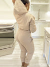 Solid Hoodie & Jogger Pants Set