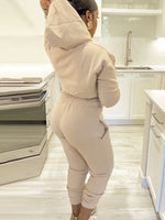 Solid Hoodie & Jogger Pants Set