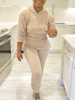 Solid Hoodie & Jogger Pants Set