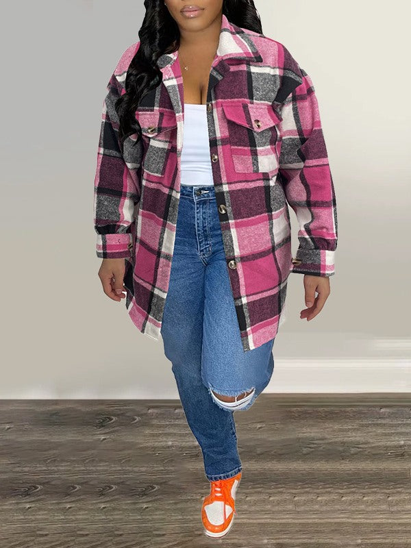 Beautiedoll Plaid Shirt Jacket