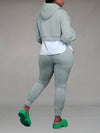 Ruched Combo Hoodie & Jogger Pants Set