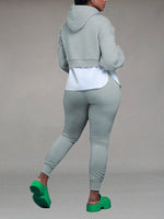 Ruched Combo Hoodie & Jogger Pants Set
