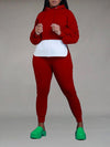 Ruched Combo Hoodie & Jogger Pants Set