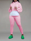 Ruched Combo Hoodie & Jogger Pants Set