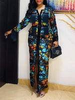 Beautiedoll Printed Fringe-Combo Zip-Front Dress