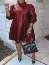 Faux Leather Dress