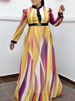 Printed Belted Maxi Dress