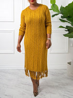 Fringe Knit Dress