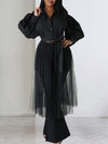 Sheer Combo Tunic Shirt