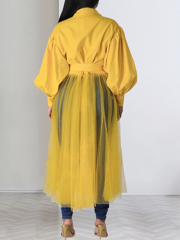 Sheer Combo Tunic Shirt