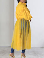 Sheer Combo Tunic Shirt