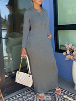 Solid Hoodie Dress