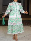 Lace Combo Printed Shirt Dress