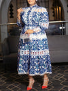 Lace Combo Printed Shirt Dress