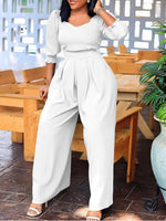 Beautiedoll Solid Wide-Leg Jumpsuit