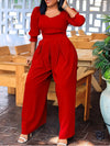 Beautiedoll Solid Wide-Leg Jumpsuit