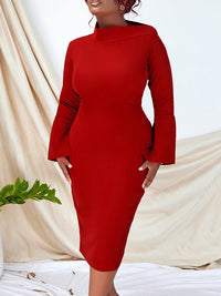 Beautiedoll Bell-Sleeve Bodycon Dress