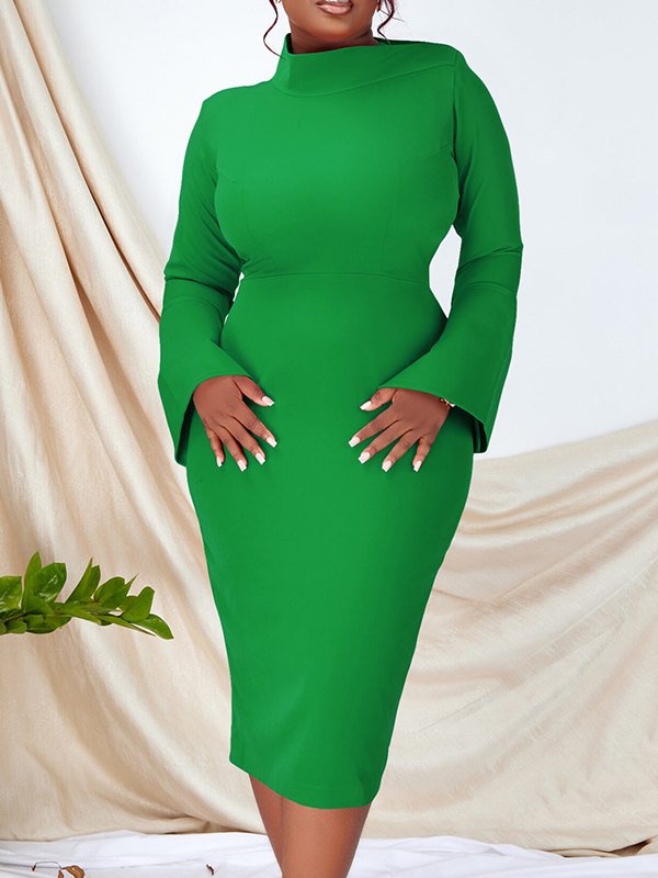 Beautiedoll Bell-Sleeve Bodycon Dress