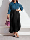 Elastic Waist Pleated Skirt