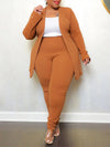 Solid Blazer & Pants Set