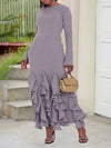 Solid Frilled Dress