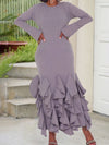 Solid Frilled Dress