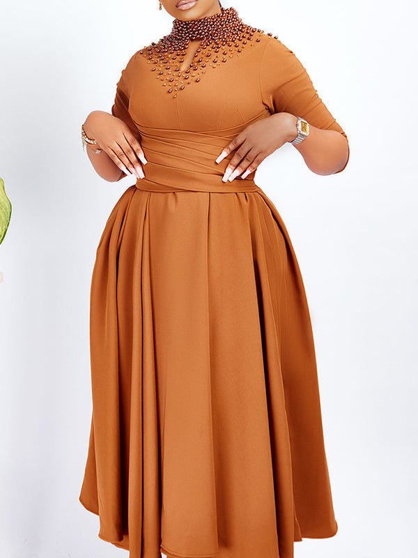 Studded Tied Midi Dress