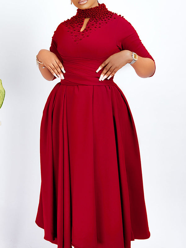 Studded Tied Midi Dress