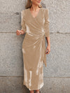 Velvet V-Neck Dress