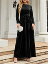 Velvet Tied Maxi Dress