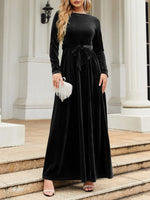 Velvet Tied Maxi Dress