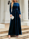 Velvet Tied Maxi Dress