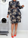 Printed Ruffle Dress