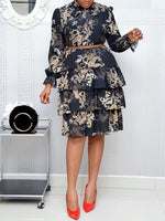 Printed Ruffle Dress