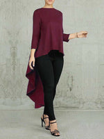 Solid High-Low Tunic Top