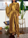 Bell-Sleeve Top & Pleated Pants Set