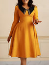 Studded-Collar Midi Dress